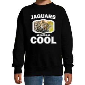 Sweater jaguars are serious cool zwart kinderen - jaguars/ luipaarden/ luipaard trui