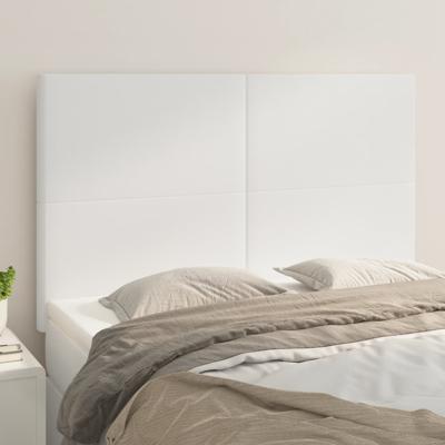 Hoofdborden 4 st 72x5x78/88 cm kunstleer wit