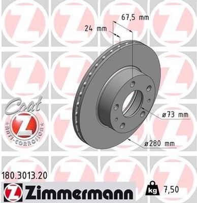 Remschijf Coat Z 180301320