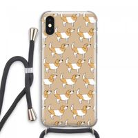 Doggy: iPhone XS Max Transparant Hoesje met koord