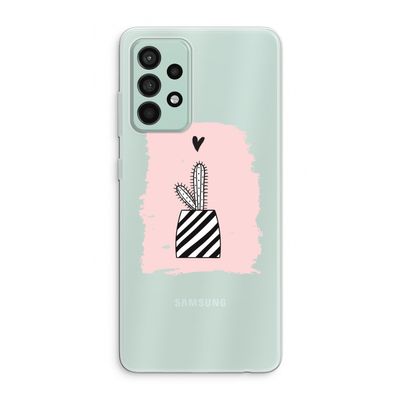 Zwart-wit cactus: Samsung Galaxy A52s 5G Transparant Hoesje