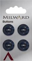 Milward Knoop Donkerblauw Met Bloem 16mm (4 stuks)