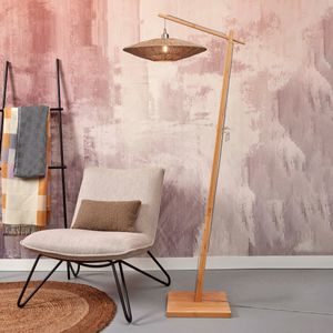 GOOD&MOJO Vloerlamp Iguazu Bamboe en jute, 176cm