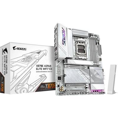 Gigabyte X870E A ELITE WF7 ICE Moederbord Socket AMD AM5 Vormfactor ATX