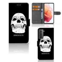 Telefoonhoesje met Naam Samsung Galaxy S21 Skull Eyes