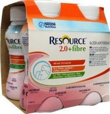 Resource 2-0 Fibre aardbei 200 gr (4 st)