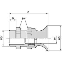 LAPP 53015420 Wartel Met beschermtrompet PG11 Polyamide Zilver-grijs (RAL 7001) 100 stuk(s)