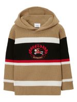 Burberry Kids hoodie à broderies - Marron - thumbnail