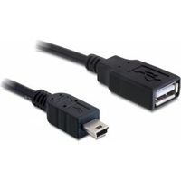 Delock 82905 USB 2.0 kabel Type-A female naar mini USB male 0,5 m