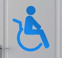 Toilet sticker invalide gehandicapen hulpbehoevenden - thumbnail