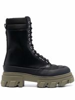 GANNI bottines à lacets - Noir