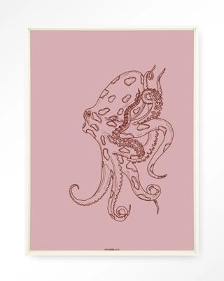 Urban Cotton Wandkleed 'Polypus' 110 x 145cm in Floating Frame - off white