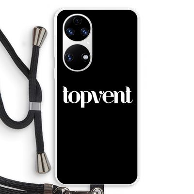Topvent Zwart: Huawei P50 Transparant Hoesje met koord