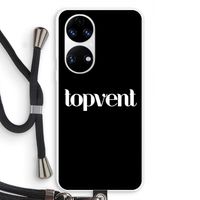 Topvent Zwart: Huawei P50 Transparant Hoesje met koord