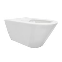 Wandcloset Wiesbaden Stereo | 53 cm | Rimless | Excl.Toiletzitting | Keramiek | Wit