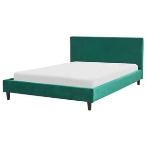 Beliani - FITOU - Tweepersoonsbed - Groen - 140 x 200 cm - Fluweel