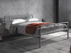 Bed FASANO 140x200 cm metaal grijs