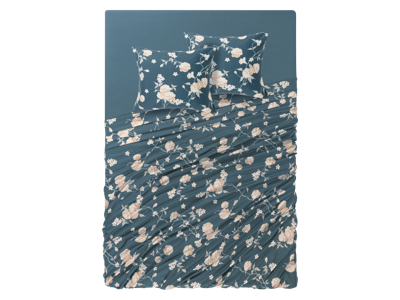 LIVARNO home Dekbedovertrekset 240 x 220 cm (Marineblauw)