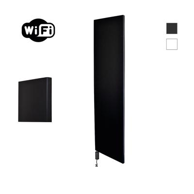 Radiator Sanicare Denso Met WiFi 180 x 40 cm Mat Zwart Met Thermostaat Mat Zwart Linksonder