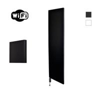 Radiator Sanicare Denso Met WiFi 180 x 40 cm Mat Zwart Met Thermostaat Mat Zwart Linksonder
