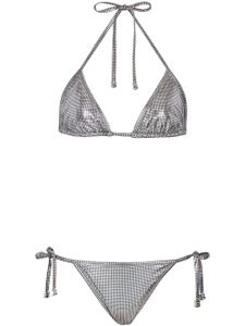 Balmain bikini à fini métallisé - Argent