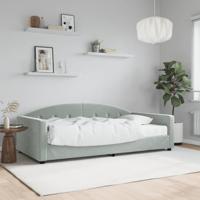 Slaapbank met matras 100x200 cm fluweel lichtgrijs