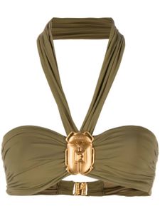 Balmain haut-bustier à dos nu - Vert