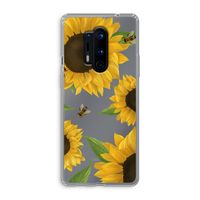 Sunflower and bees: OnePlus 8 Pro Transparant Hoesje
