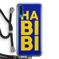 Habibi Blue: Samsung Galaxy A50 Transparant Hoesje met koord