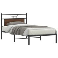 Bedframe zonder matras bewerkt hout bruin eikenkleur 100x190 cm