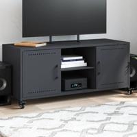 Tv-meubel 100,5x39x43,5 cm koudgewalst staal antracietkleurig