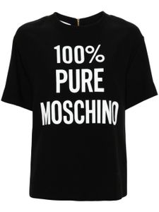 Moschino t-shirt à slogan imprimé - Noir