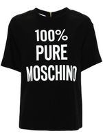 Moschino t-shirt à slogan imprimé - Noir - thumbnail