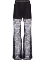 Nina Ricci pantalon évasé à détails en dentelle - Noir