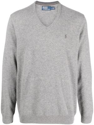 Polo Ralph Lauren pull Polo Pony à col v - Gris