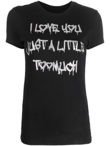 Philipp Plein t-shirt à slogan imprimé - Noir