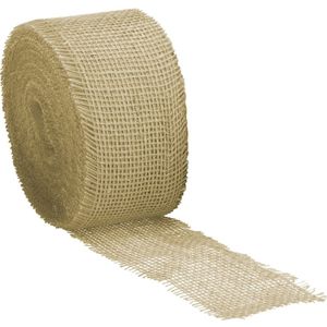 Jute decoratie/hobby lint naturel 7 cm x 25 meter op rol   -