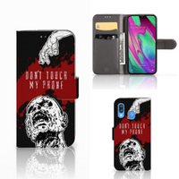 Samsung Galaxy A40 Portemonnee Hoesje Zombie Blood