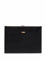 Thom Browne pochette médium à fermeture zippée - Noir