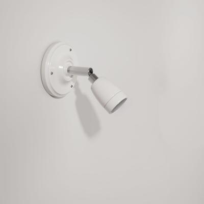 Wandlamp rond verstelbaar porselein E27 fitting industrieel