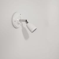Wandlamp rond verstelbaar porselein E27 fitting industrieel