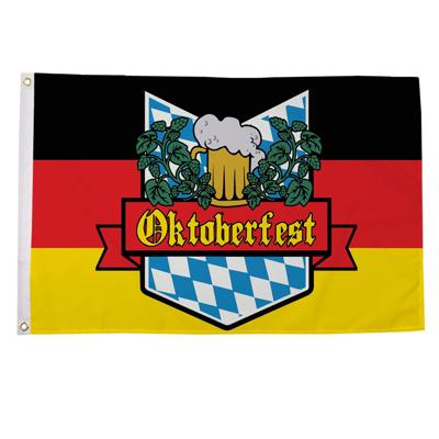 Vlag Oktoberfest Duitsland Beieren - 90 x 150 cm - feestartikelen - Bierfeest thema versiering