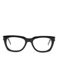 Saint Laurent Eyewear lunettes de vue rectangulaires à logo embossé - Noir