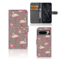 Google Pixel 8 Pro | Telefoonhoesje | Met pasjeshouder | Flamingo