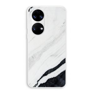 Elegante marmer: Huawei P50 Transparant Hoesje