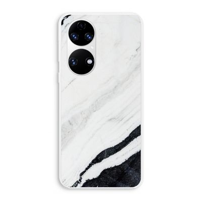 Elegante marmer: Huawei P50 Transparant Hoesje