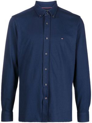 Tommy Hilfiger chemise à logo brodé - Bleu