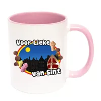 Sinterklaas mok met naam (roze)