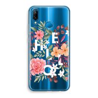 Hello in flowers: Huawei P20 Lite Transparant Hoesje