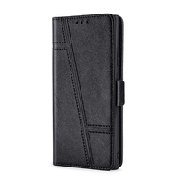 iPhone 15 Pro Max hoesje - Bookcase - Pasjeshouder - Portemonnee - Patroon - Kunstleer - Zwart